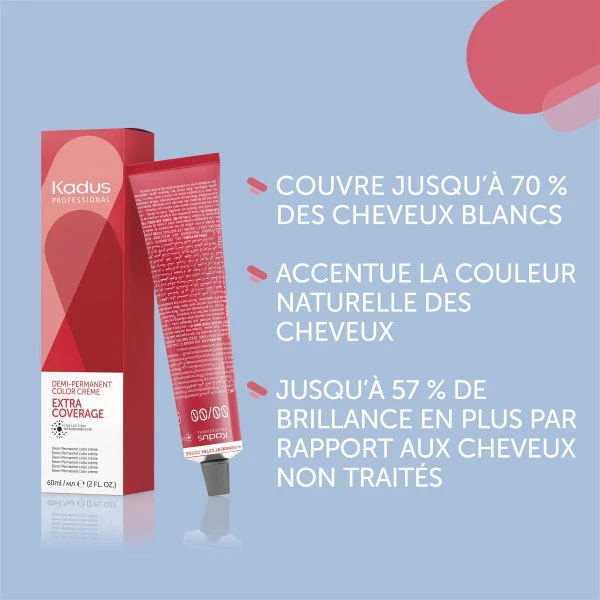 Coloration Semi-permanente Extra Coverage 6/07 Blond Foncé Naturel Marron Kadus 60ML 2 Coloration Semi-permanente Extra Coverage 6/07 Blond Foncé Naturel Marron Kadus 60ML – Image 2