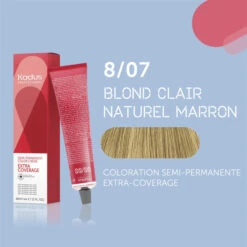 Coloration Semi-permanente Extra Coverage 8/07 Blond Clair Naturel Marron Kadus 60ML 8 Coloration Semi-permanente Extra Coverage 8/07 Blond Clair Naturel Marron Kadus 60ML -Soins Capillaires Boutique coloration semi permanente extra coverage 807 blond clair naturel marron kadus 60ml 2