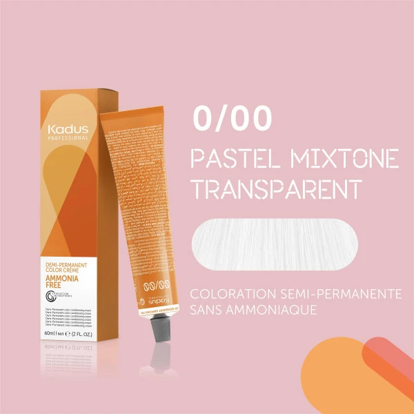 Coloration Semi-permanente Sans Ammoniaque 0/00 Pastel Mixton Transparent Kadus 60ML 3 Coloration Semi-permanente Sans Ammoniaque 0/00 Pastel Mixton Transparent Kadus 60ML – Image 3