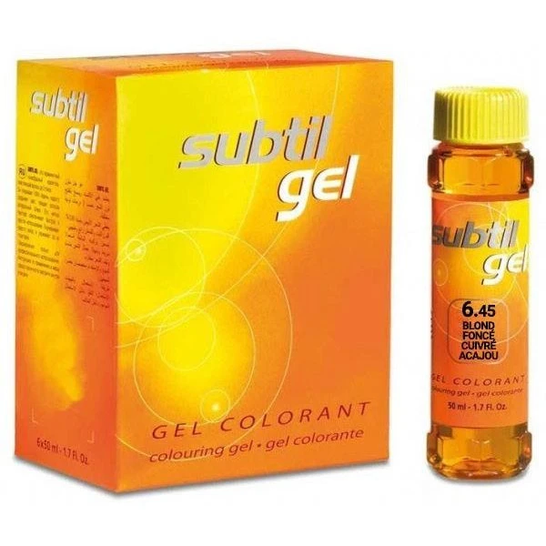 Subtil Gel N°6.45 Blond Foncé Cuivré Acajou 50 ML 1 Subtil Gel N°6.45 Blond Foncé Cuivré Acajou 50 ML